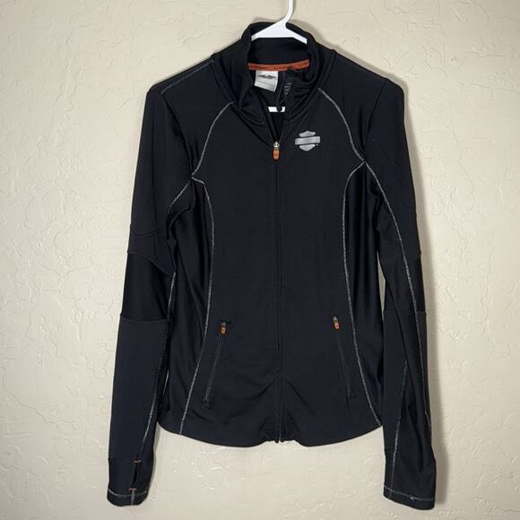 Harley Davidson Hd performance full zip log sleeve top - Picture 10 of 10